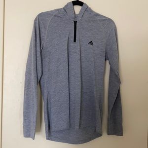 Women’s Gray Adidas Quarter Zip Hoodie